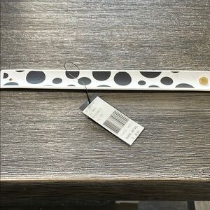 Marc By Marc JacobsWhite and Black Polka Dot Slap bracelet.